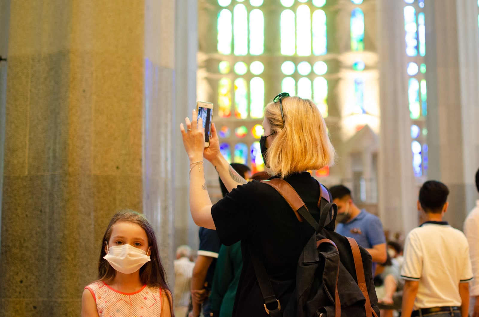 En famille dans la basilique