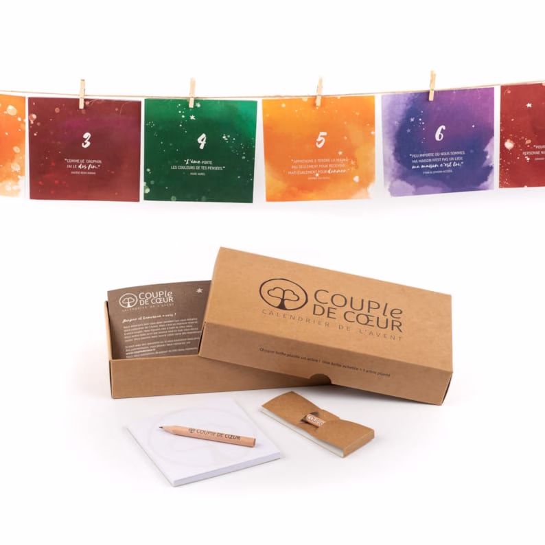 couple de coeur calendrier de lavent